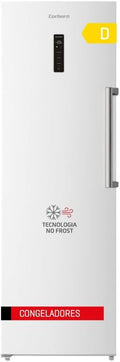 Congelador vertical, Corbero, 274 L, 39 dB, com iluminação LED, com gavetas, Prateado, para uso diário