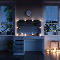 Toucador, Vicco, Schminktisch, 120 cm, 75 cm, 55 cm, com gavetas, com prateleiras, painel de madeira, Branco, para o quarto