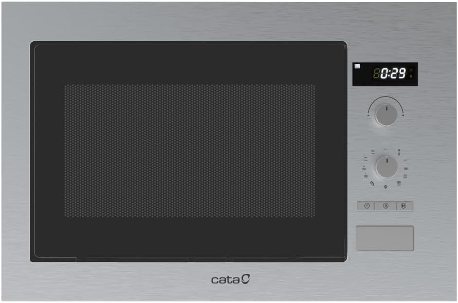 Micro-ondas, Cata, B250, 25 L, 1000 W, 60 cm, regulável, com temporizador, aço inoxidável, aço, Prateado, para a cozinha
