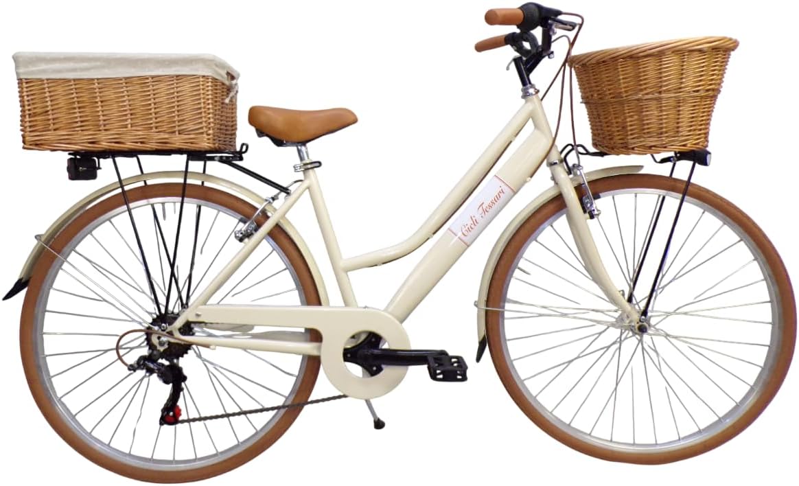 Bicicleta, Cicli Tessari, 155 a, 175 cm, 46 cm, 25,2 kg, 6 velocidades, com iluminação LED, com rodas, aço, Multicolor, para uso diário