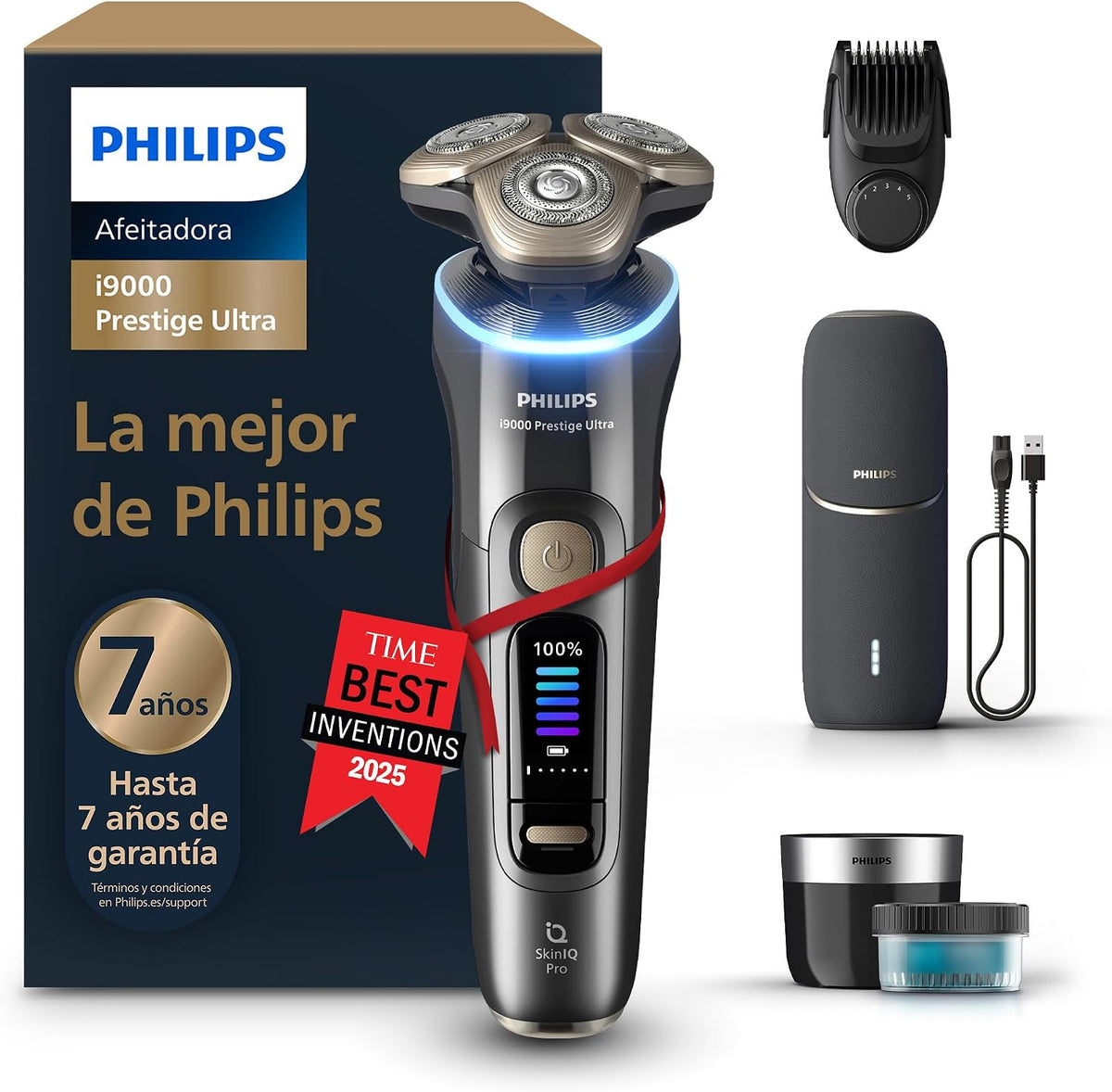 PHILIPS, Máquina de barbear elétrica, i9000, 0,08 mm, Multicolor, para uso diário