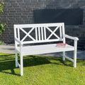 Banco, metra, Gartenbank, 120 cm, 57 cm, 91 cm, 43,5 cm, 44 cm, madeira, Branco, para uso diário