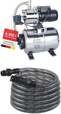 Grupo de pressão de água, T.I.P., 1200 W, 4350 l/h, 5 bar, 22 L, aço inoxidável, aço, Prateado, para uso diário