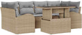Conjunto de mobiliário de jardim, Générique, 85 cm, 54,5 kg, 660 kg, 69 cm, 73 cm, 34 kg, aço, ratã, Bege, para jardim e exterior