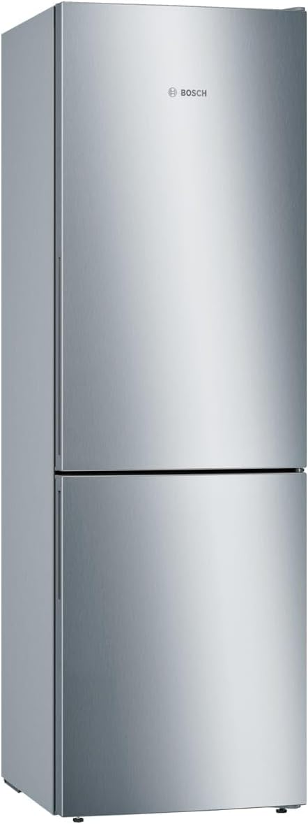 Bosch, Frigorífico combinado, KGE36AICA, 60 cm, 214 L, 88 L, 186 × 60 cm, regulável, com iluminação LED, com gavetas, vidro, Multicolor