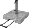 Guarda-sol, Doppler, Active, 50 kg, 300 cm, com rodas, aço inoxidável, aço, Prateado, para utilização no exterior