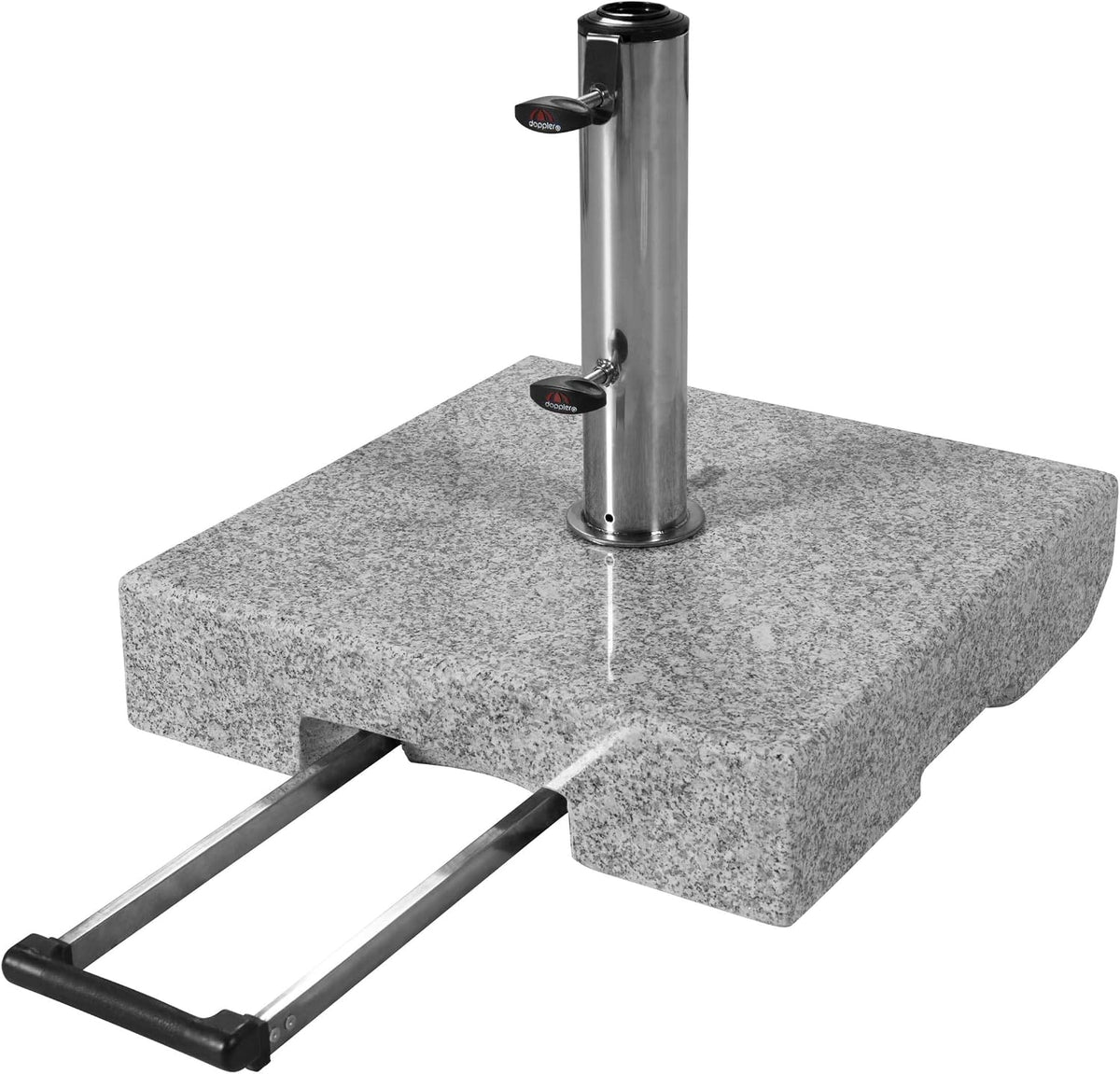 Guarda-sol, Doppler, Active, 50 kg, 300 cm, com rodas, aço inoxidável, aço, Prateado, para utilização no exterior