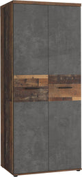 Roupeiro, Forte, Winnie, 79,9 cm, 189 cm, 53,7 cm, 5 kg, com gavetas, com portas, madeira, plástico, DunkelCinzento, para o quarto
