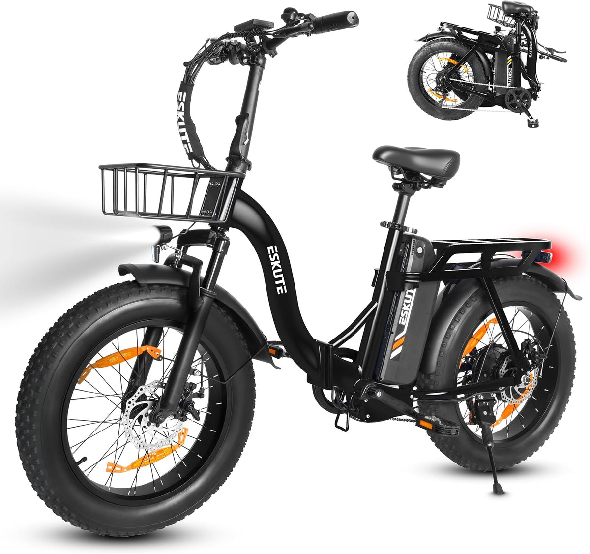 Equipamento elétrico, ESKUTE, D202, 48 V, 8 Ah, 250 W, dobrável, Bege, para uso diário