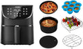 Fritadeira de ar quente, Cosori, 5.5 L, 6,9 kg, 11 programas, aço inoxidável, aço, Prateado, para a cozinha