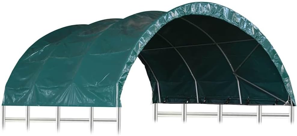 Conjunto de jardim, Emmtore, 7 m, 3,7 m, 1,6 m, 38 mm, 11,5 kg, 3,7 × 3,7 m, aço, Verde, para jardim e exterior