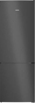 SIEMENS, Frigorífico combinado, iQ300, 70 cm, 311 L, 129 L, 203 × 70 cm, com iluminação LED, com gavetas, aço inoxidável, aço, Preto, para uso diário
