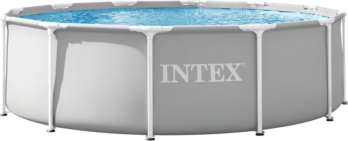 Piscina com estrutura metálica, Intex, Schwimmbecken, 99 cm, 366 × 99 cm, 366cm, 8592L, 2271 L, poliéster, HellCinzento, para utilização no exterior