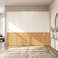 Roupeiro, hinrey, 200 cm, 270 × 50 × 200 cm, com gavetas, madeira, Carvalho / Cinzento, para o quarto