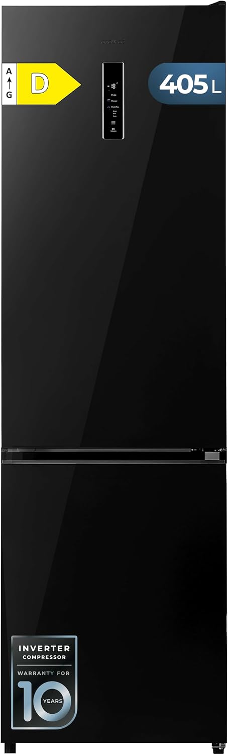 Cecotec, Frigorífico combinado, 405 L, 200 cm, 5 cm, Classe D, Preto, para uso diário