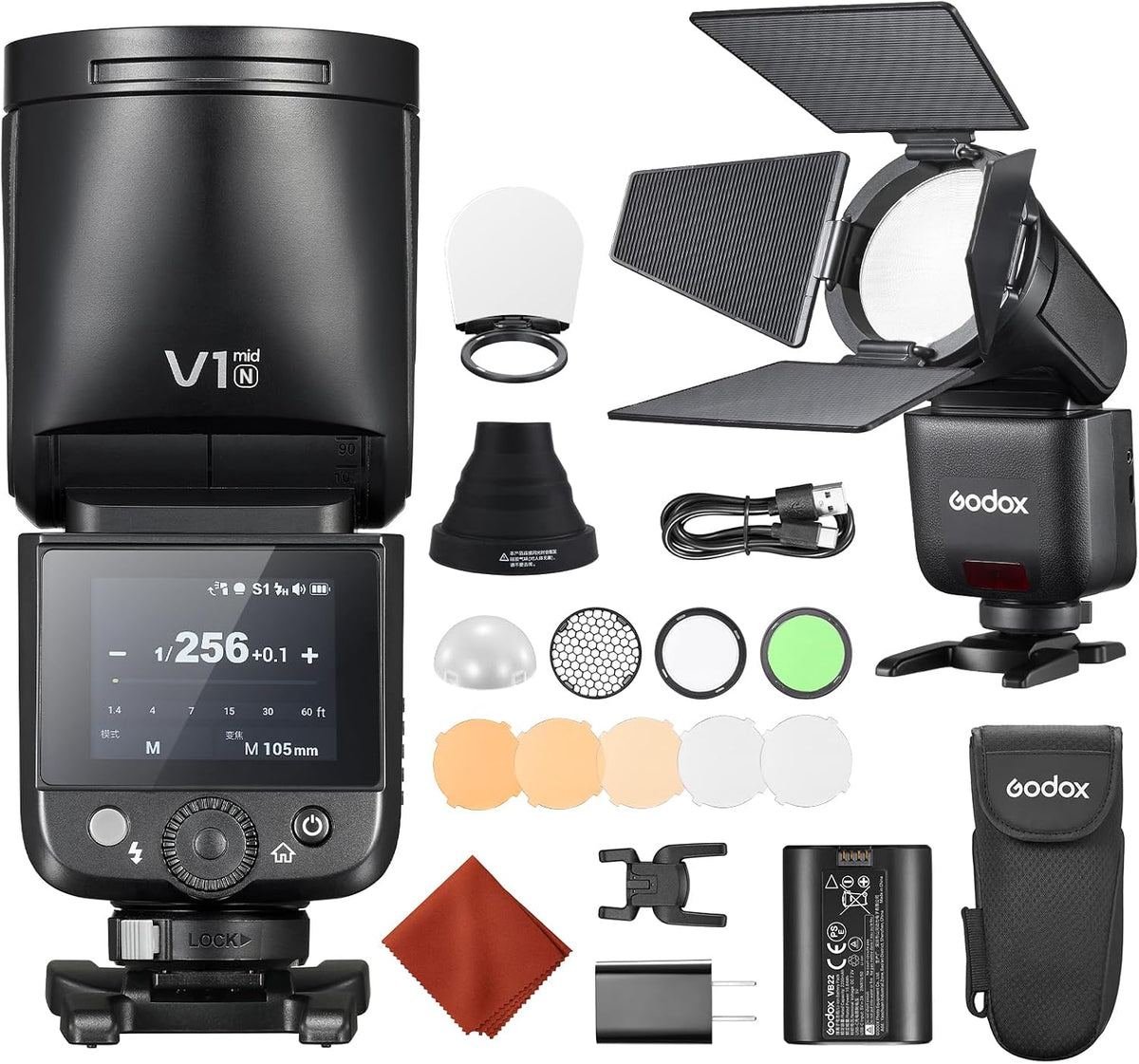 Artigo para casa, GODOX, AK-R1, 4 G, 24 mm, 28 mm, 7,2 V, 2,4 G, com ecrã tátil, com iluminação LED, Multicolor, para uso diário
