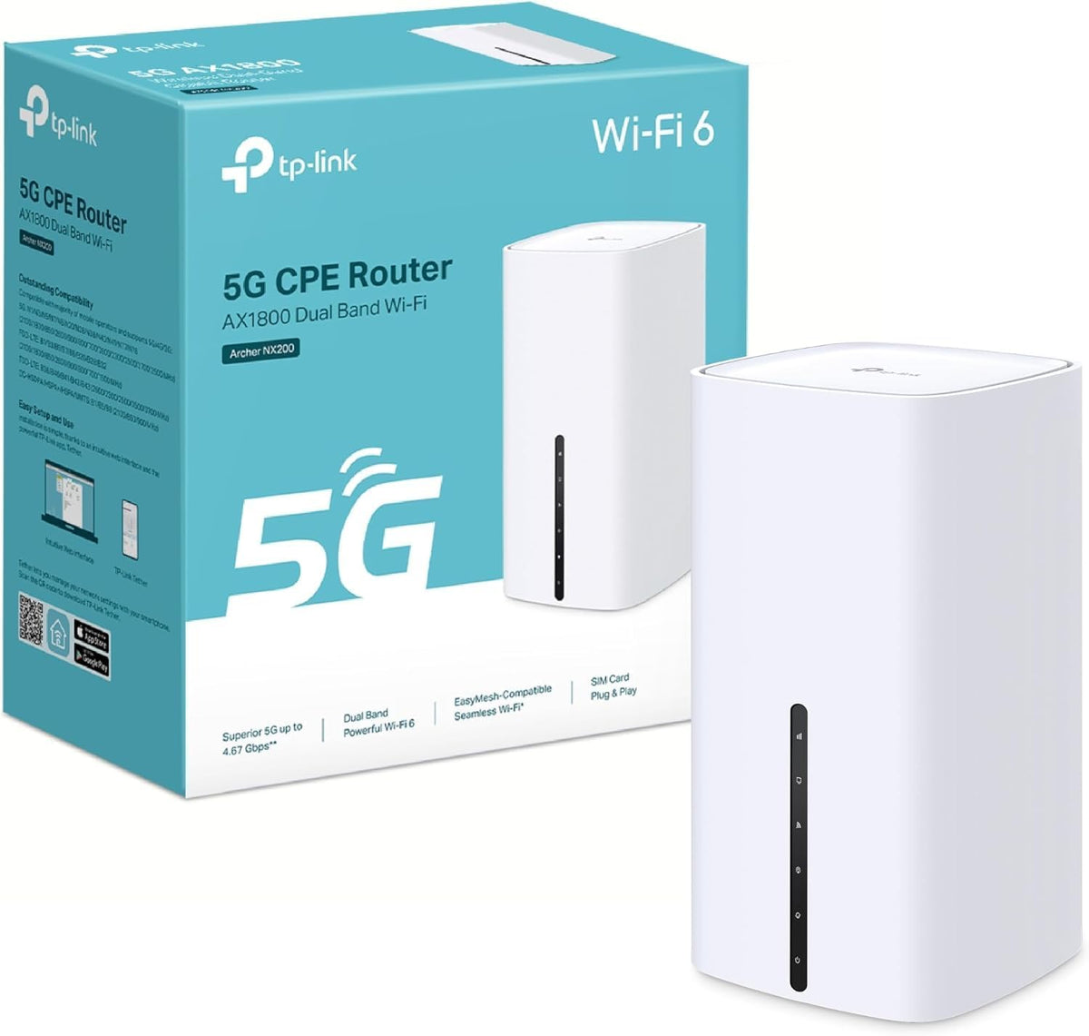 Router, Amazon Renewed, NX200, com controlo por aplicação, Mehrfarbig, para uso diário