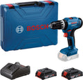 Berbequim aparafusador, Bosch Professional, 18V-25, 18 V, 10 mm, 2.0 Ah, madeira, Natural, para trabalhos de manutenção