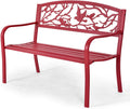 Banco, GIANTEX, Gartenbank, 280 kg, 87.5 cm, 127 × 59.5 × 87.5 cm, aço, metal, Vermelho, para uso diário