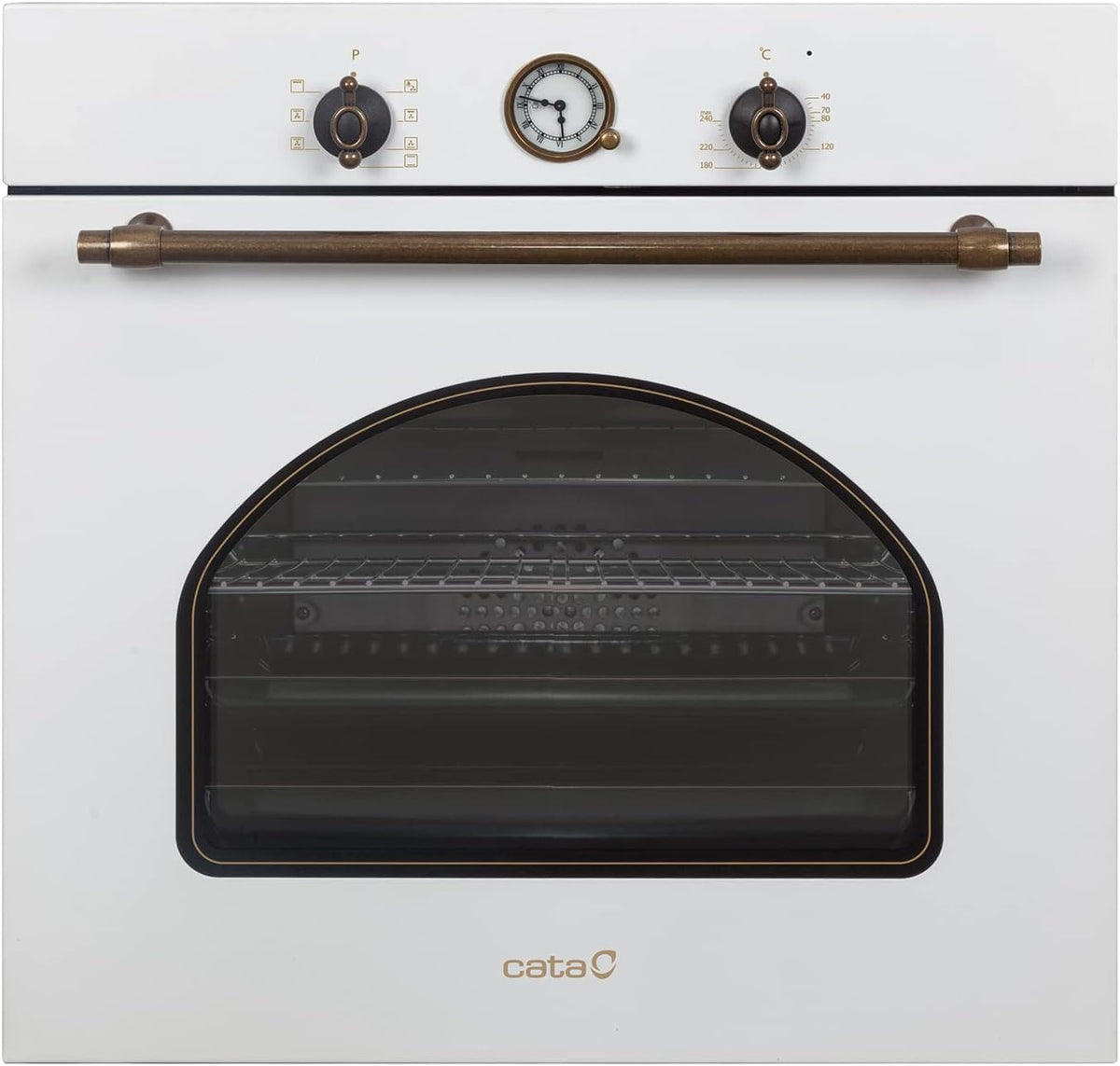 Forno de encastre, Cata, 60 L, 60 cm, vidro, Branco, para a cozinha