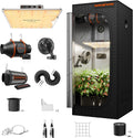 Estufa de jardim, Spider Farmer, Growzelt, 70 × 70 × 160cm, 100 W, 2.5g, 54 kg, 10cm, resistente à água, aço, alumínio, Prateado