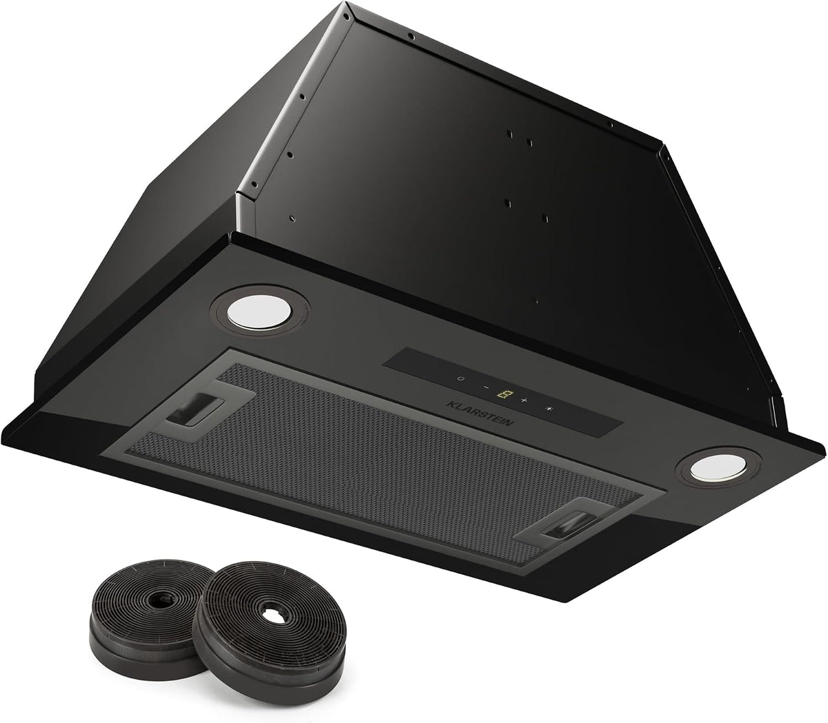 Exaustor, KLARSTEIN, 3 velocidades, com iluminação LED, aço inoxidável, aço, Preto, para uso diário