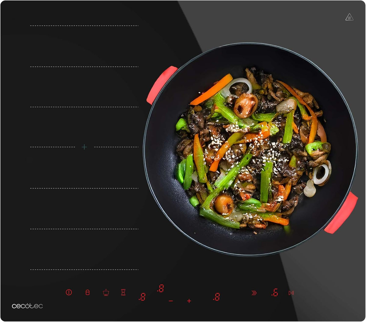 Cecotec, Placa de cozinha, 7400 W, 32 cm, 11,4 kg, com temporizador, Preto, para a cozinha
