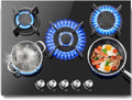 Placa de cozinha, SNDOAS, 70 cm, 10400 W, aço, vidro, Natural, para a cozinha