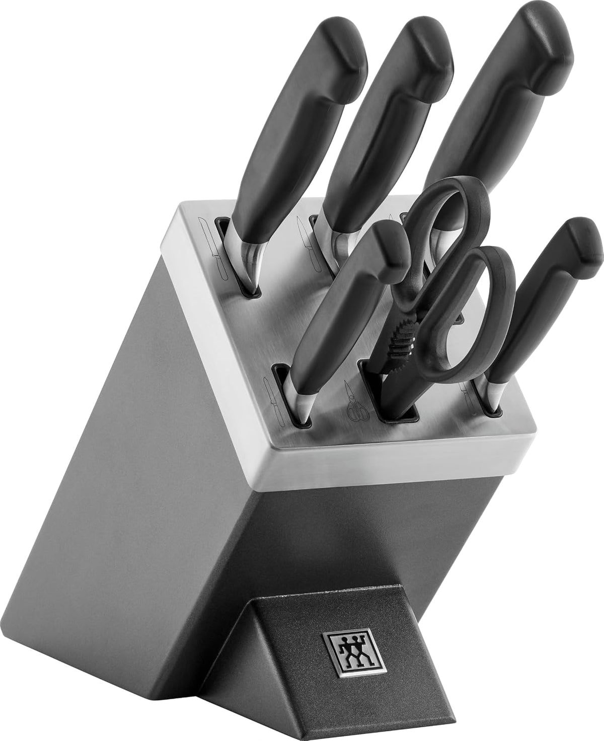 Conjunto de facas, ZWILLING, Vier, 10cm, 13cm, 16cm, 20cm, aço inoxidável, aço, Cinzento, para uso diário