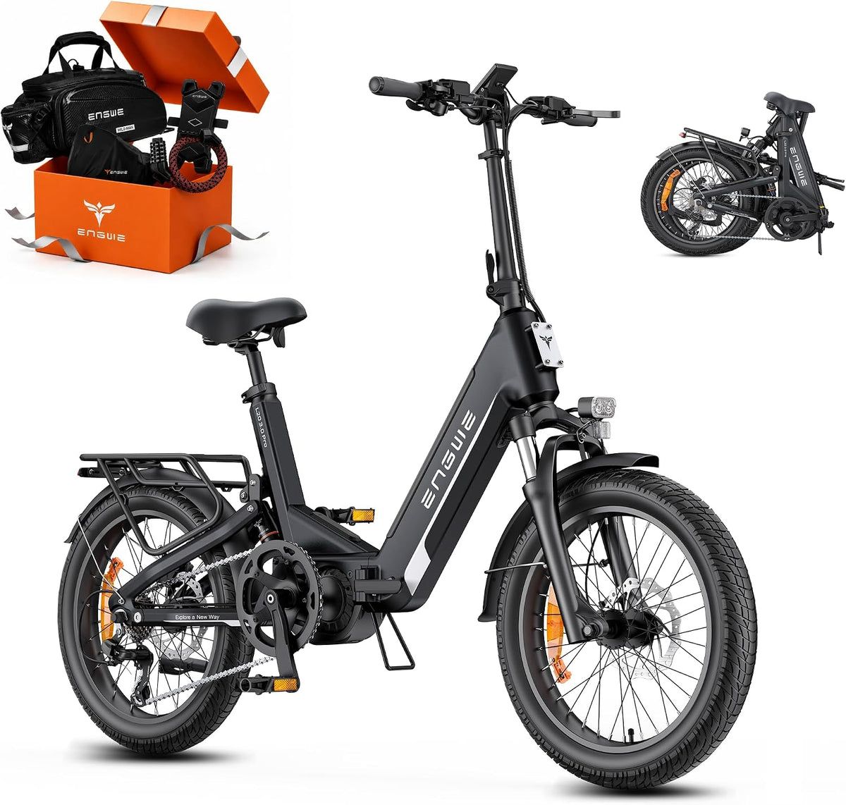 Bicicleta elétrica, ENGWE, 48V, 15Ah, 8A, 250W, regulável, Mehrfarbig, para uso diário
