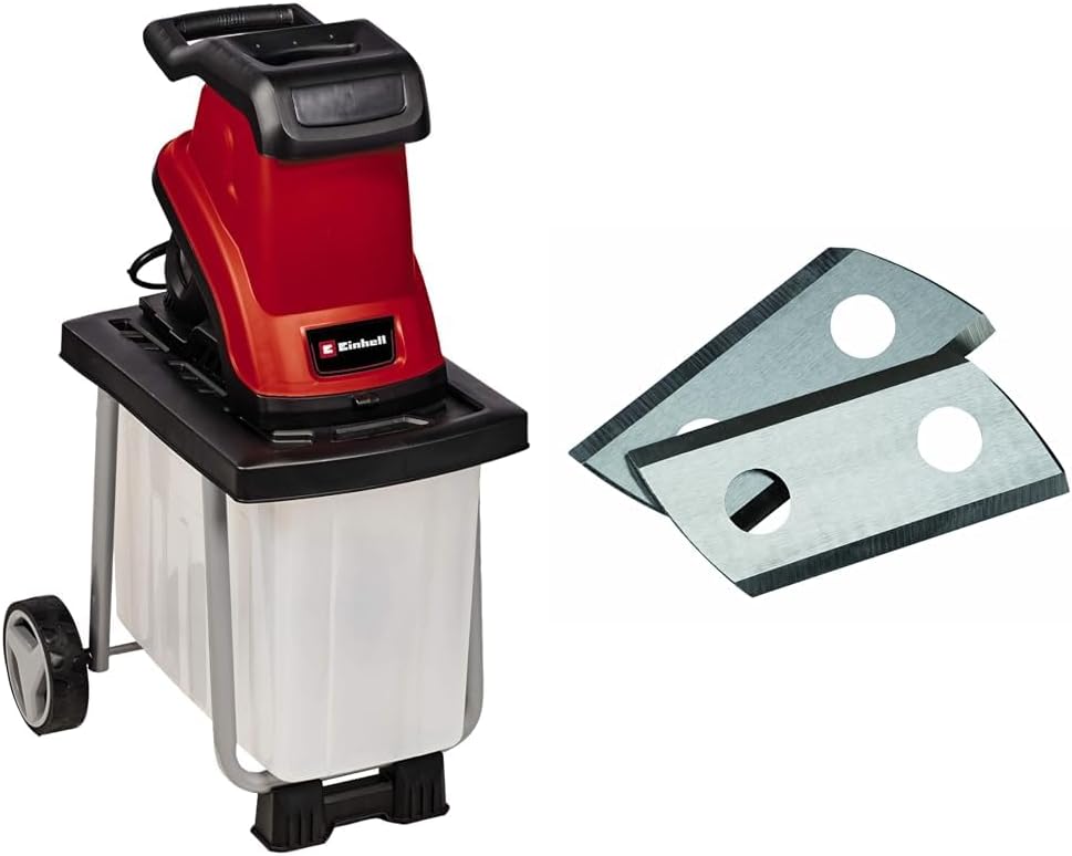 Einhell, Triturador de jardim, Elektro-Messerh, 2000 W, 55 L, dobrável, com rodas, aço, Verde, para utilização no exterior