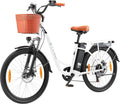 Bicicleta elétrica, ttgo, 36V, 18Ah, 26 ', 14,5Ah, com rodas, alumínio, Prateado, para uso diário