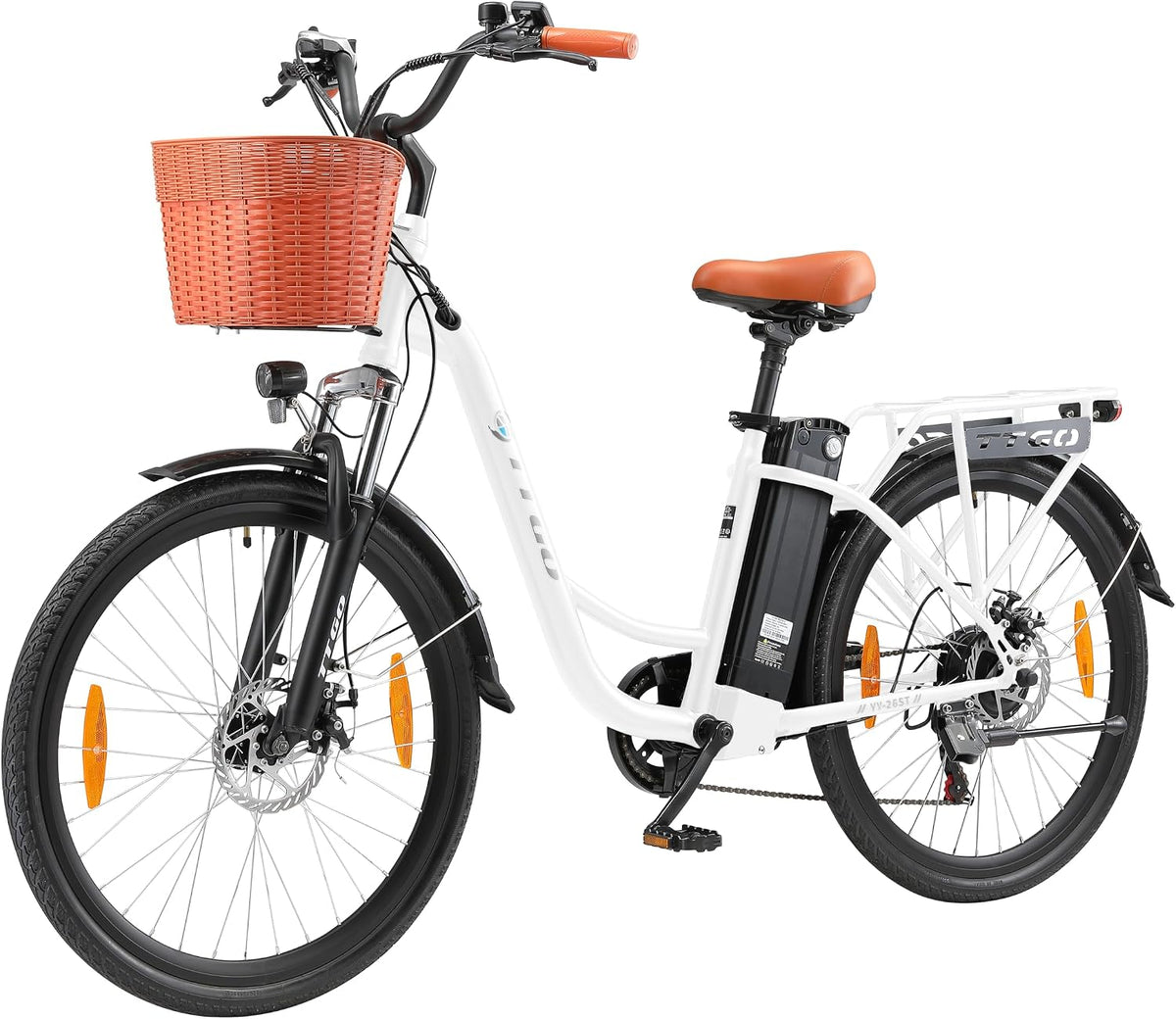 Bicicleta elétrica, ttgo, 36V, 18Ah, 26 ', 14,5Ah, com rodas, alumínio, Prateado, para uso diário