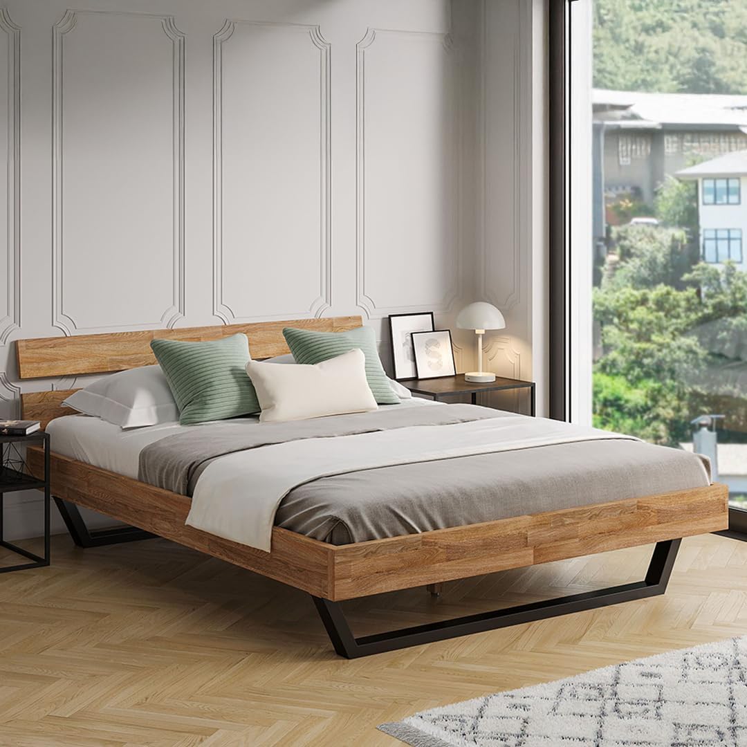 Cama, skølm, Alver, 160 × 200cm, 200cm, com portas, madeira, Eiche, para o quarto