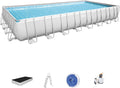 Piscina desmontável, Bestway, 1,22 m, 14.812 L, 240 V, 1,32 m, 5,49 × 2,74 × 1,22 m, 6,71 × 3,66 × 1,32 m, Bege, para jardim e exterior