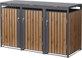 Abrigo para contentores, ML DESIGN modern living, 240L, 200 × 80 × 120 cm, aço inoxidável, aço, Antracite, para utilização no exterior