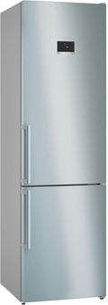 Bosch, Frigorífico combinado, KGN397ICT, 66,5 cm, 35 dB, 203 × 60 × 66,5 cm, Classe d, com iluminação LED, com gavetas, vidro, Prateado