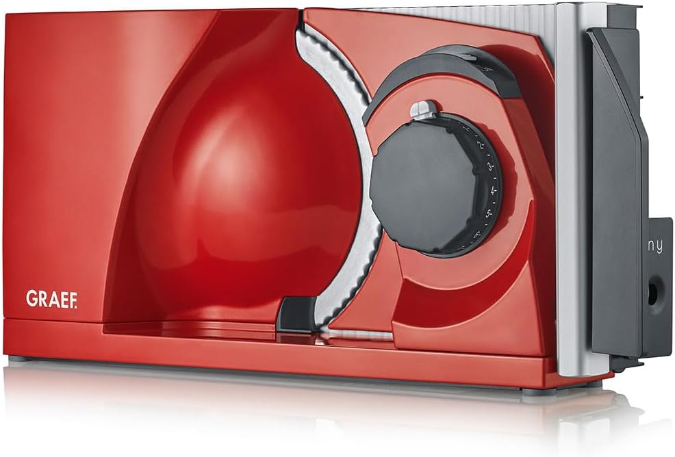 Fiambreira elétrica, GRAEF., MYtiny, 170 W, 34,0 cm, 23,4 × 34,0 cm, dobrável, aço inoxidável, aço, Vermelho, para uso diário
