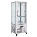 Frigorífico, Polar, 400 L, 78,7 kg, com iluminação LED, com prateleiras, com rodas, aço inoxidável, aço, Prateado, para uso diário