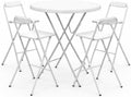 Mesa de jantar, Jardin202, 80 × 110 cm, 150 kg, dobrável, aço, tecido, Preto, para uso diário