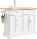Ilha de cozinha, SoBuy, FKW71-III-WN, 71cm, 98kg, 30kg, 46cm, dobrável, regulável, com rodas, painel de madeira, Branco, para a cozinha