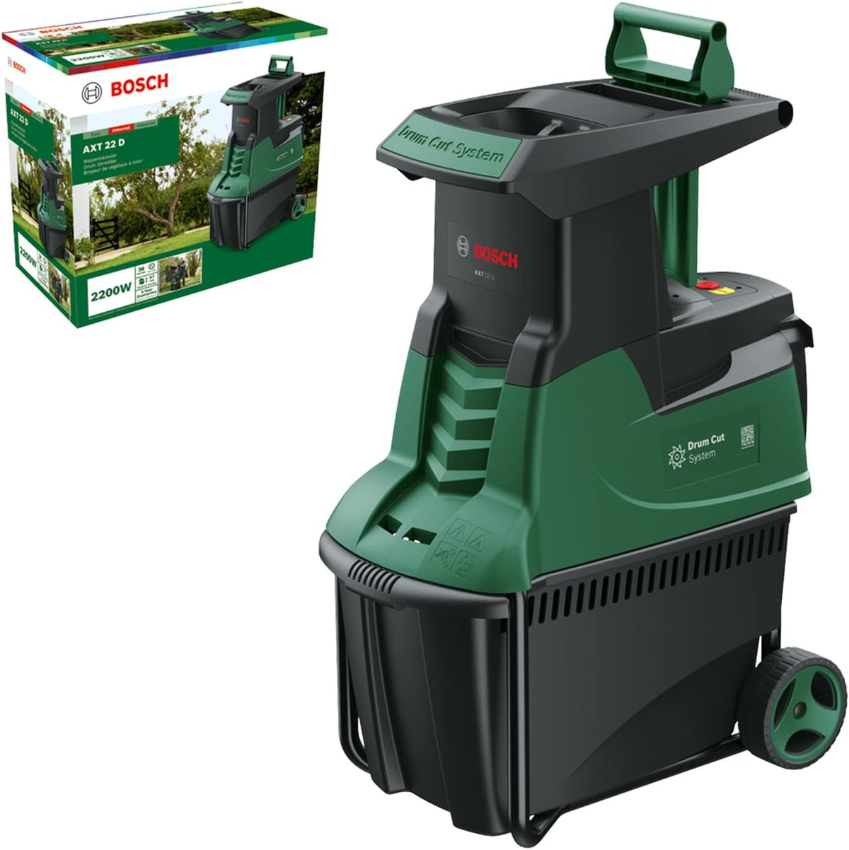 Bosch, Equipamento de exterior, 38 mm, 2200 W, 89 dB, 53 L, 31,3 kg, 11,2 kg, madeira, Natural, para jardim e exterior