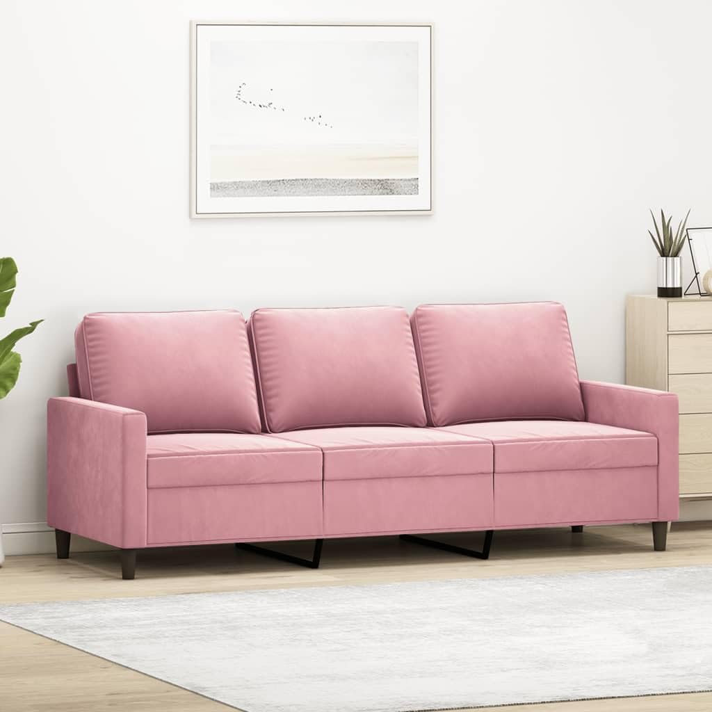 Sofá, Hoopleep, 180 cm, 80 cm, 110 kg, 41 cm, 198 × 77 × 80 cm, veludo, poliéster, Rosa, para a sala
