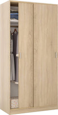 Roupeiro, Habitdesign, 200 cm, 100 cm, 50 cm, 40,5 cm, 45 cm, 8 Kg, com prateleiras, Carvalho, para o quarto