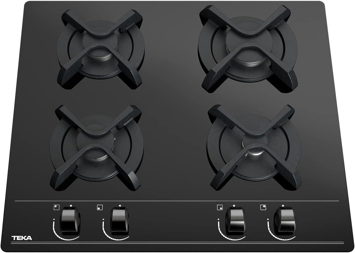 Placa de cozinha, Teka, 60 cm, 2,80 kW, 1,75 kW, 1,40 kW, 1,00 kW, aço, vidro, Multicolor, para a cozinha