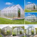 Estufa de jardim, BRAST, Gew, 195 cm, 205 cm, 235 cm, 248 cm, com rodas, aço, alumínio, Prateado, para utilização no exterior