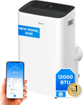 Ar condicionado portátil, Midea, 12,000 BTU, 4 velocidades, com temporizador, com rodas, plástico, Multicolor, para uso diário
