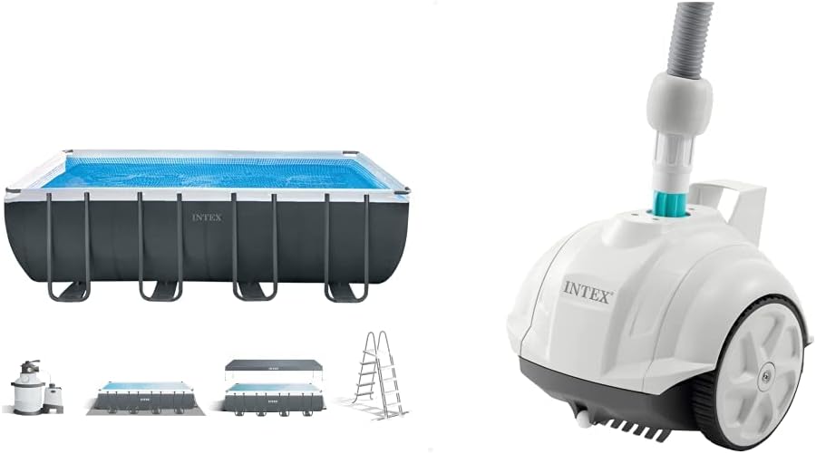 Piscina desmontável, Intex, 26356NP, 17.203 L, 4.500 l, 38 mm, 0.73 mm, 5.678 L, 32 mm, aço, vidro, Transparente, para jardim e exterior