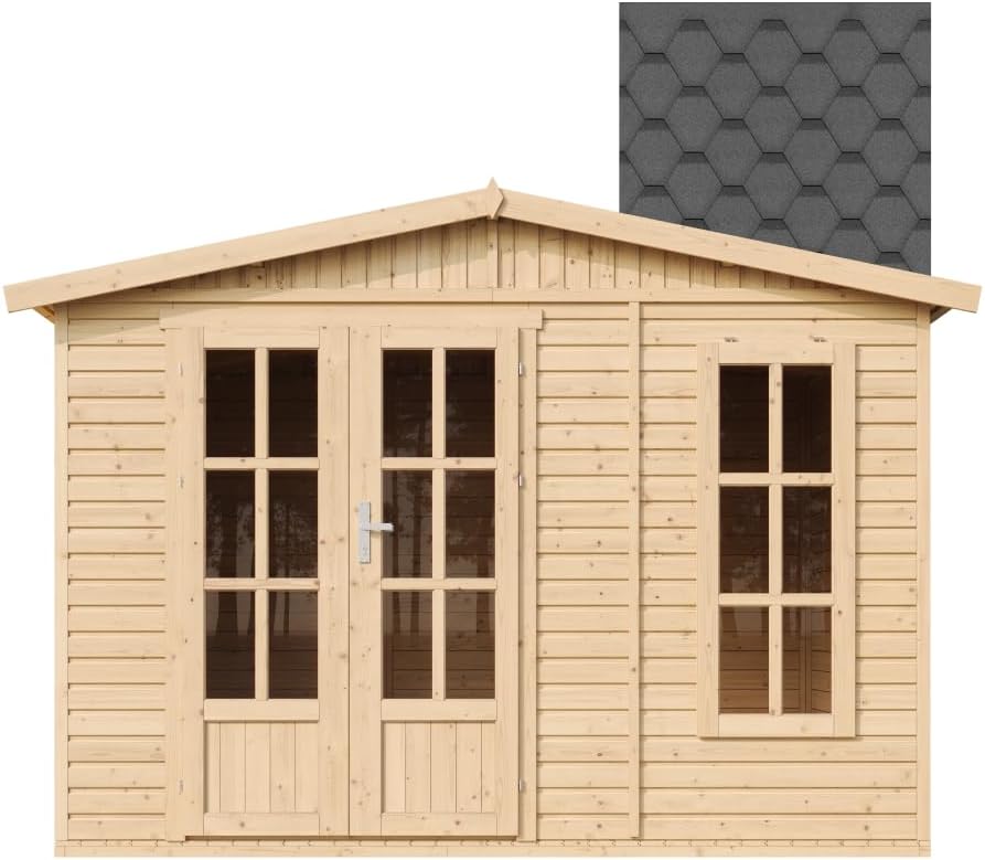 Abrigo de jardim, TIMBELA, M334FB, 17 mm, 2,3 m, 1 a, 2 mm, 199 cm, 232 cm, madeira, Natural, para jardim e exterior