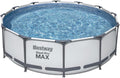 Piscina desmontável, Bestway, 56418, 100 cm, 2.006 L, 366 × 100 cm, vidro, Cinzento escuro, para jardim e exterior